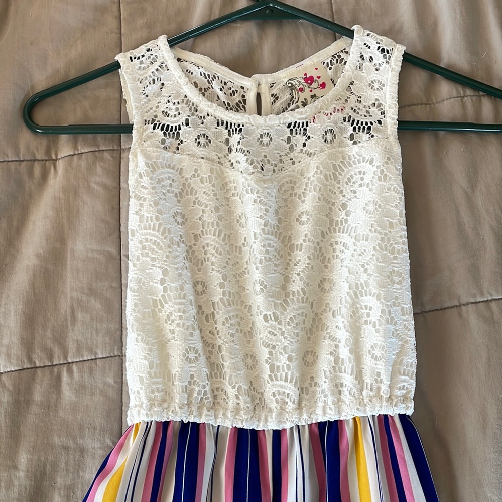 Girls Striped Jumpsuit